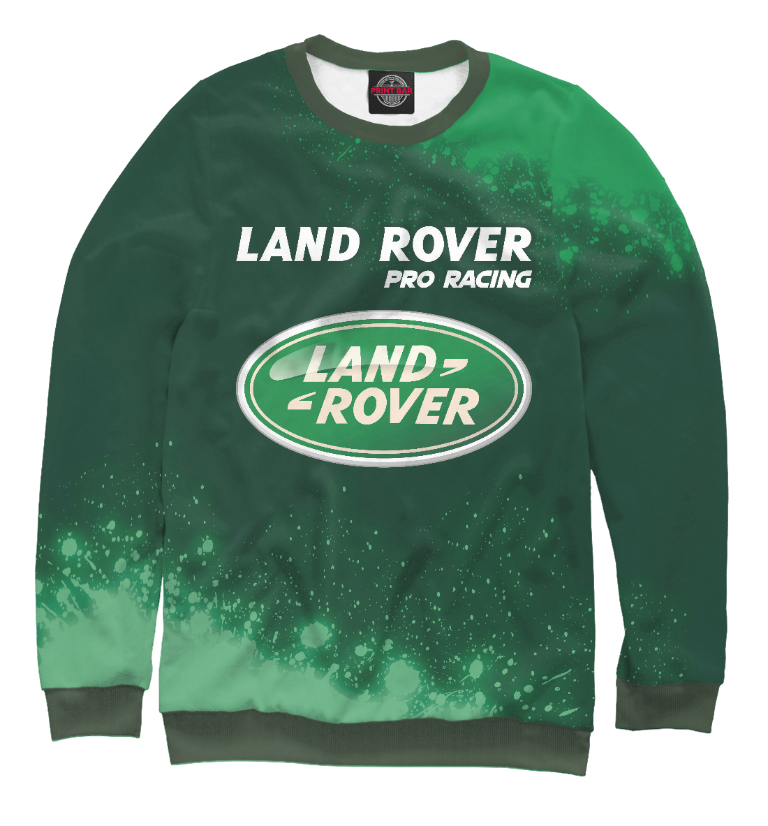 Мужской свитшот с принтом Land Rover | Pro Racing