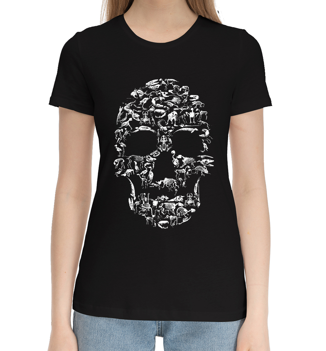 Женская Хлопковая футболка с принтом Береги природу, артикул SKU-679642-hfu-1mp