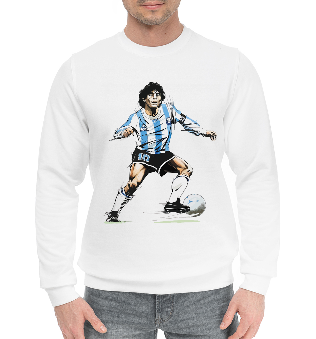 Мужской Хлопковый свитшот Diego Maradona, артикул FLT-455635-hsw-2mp