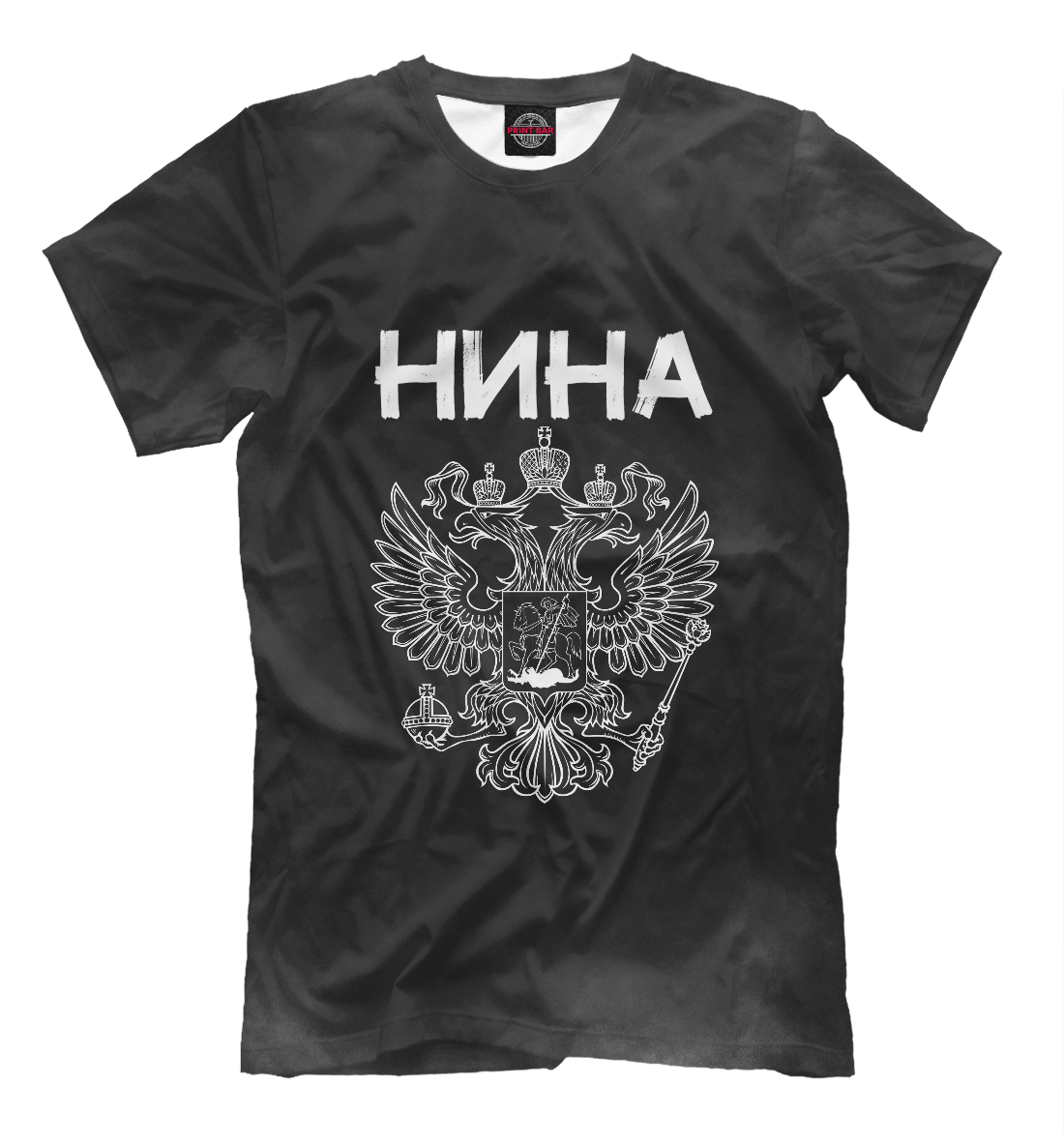 Мужская футболка с принтом Символика РФ НИНА
