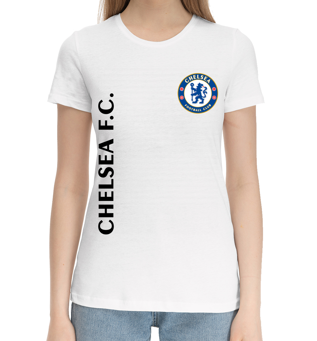 Женская Хлопковая футболка Chelsea, артикул CHL-954464-hfu-1mp