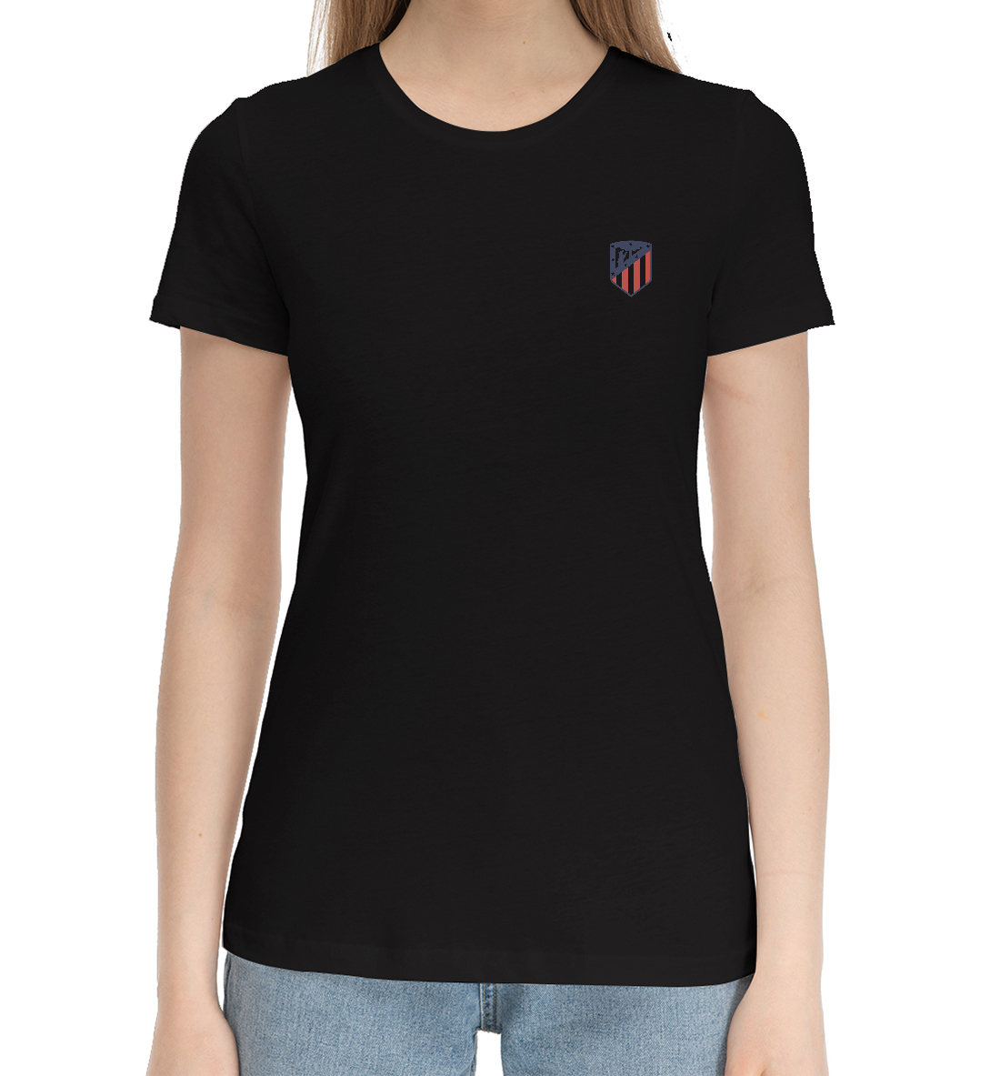 Женская Хлопковая футболка Atletico Madrid, артикул ATL-433657-hfu-1mp