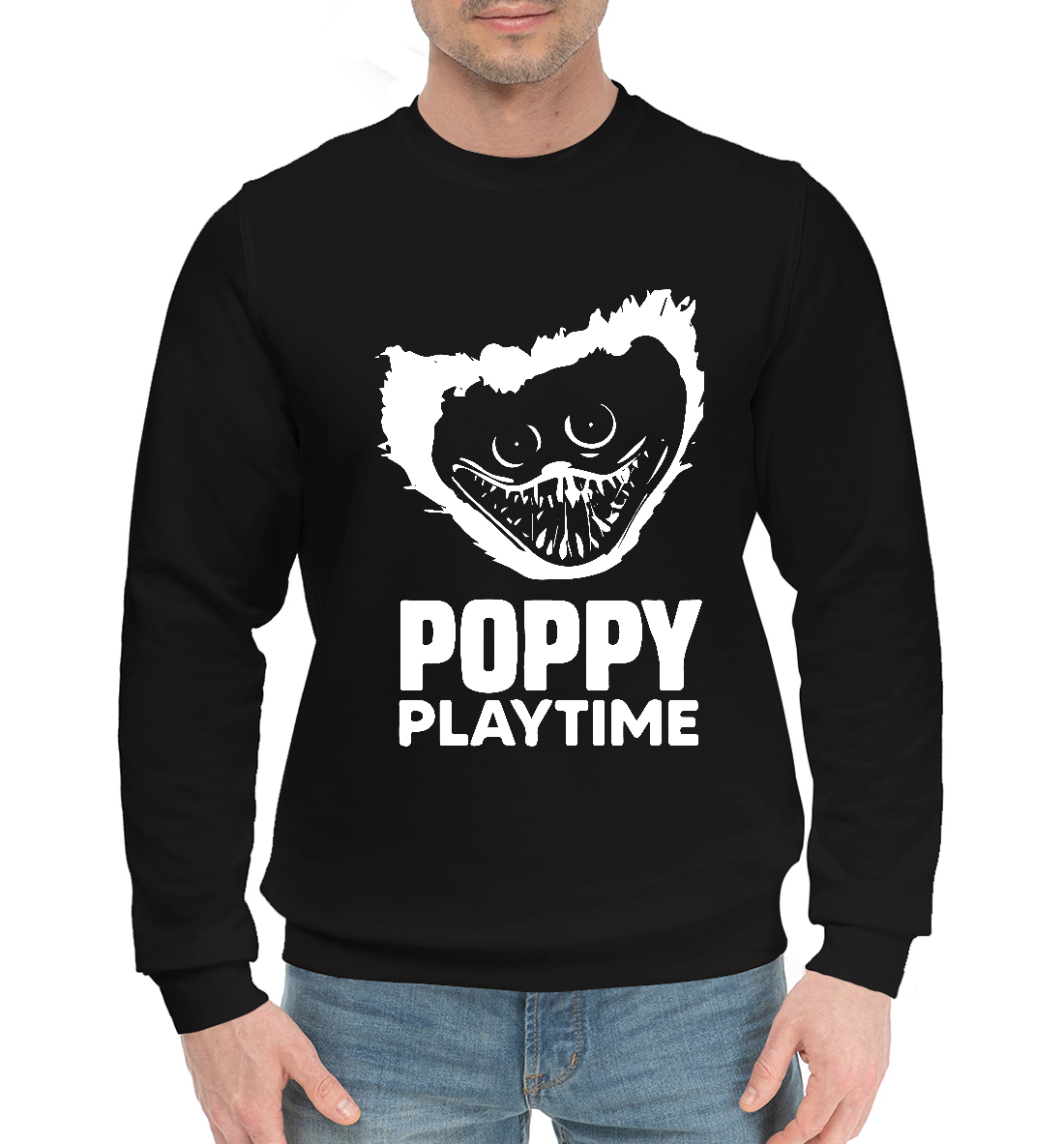 Мужской Хлопковый свитшот с принтом Poppy Playtime, артикул HOR-728071-hsw-2mp