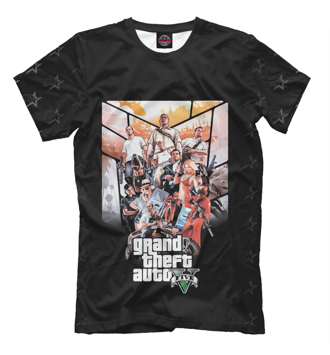 Мужская футболка с принтом Grand Theft Auto | GTA