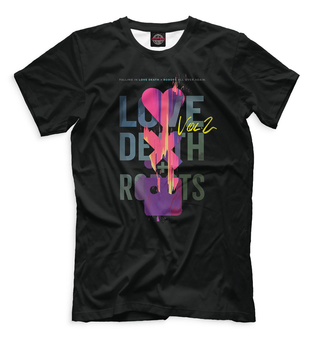 Женская футболка с принтом Любовь, смерть и роботы