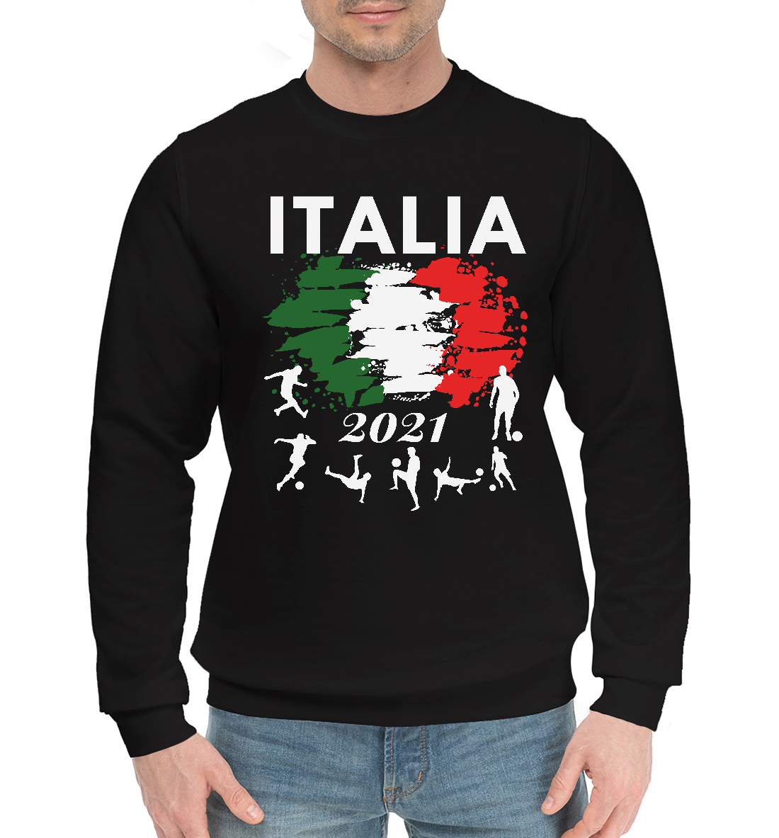 Мужской Хлопковый свитшот Italia 2021, артикул SIT-422505-hsw-2mp