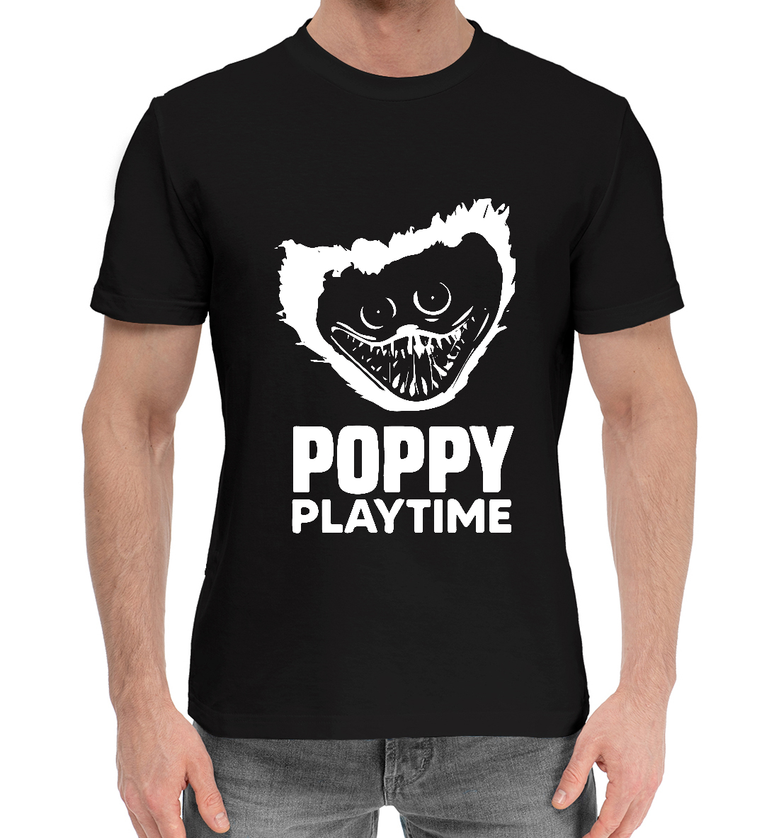 Мужская Хлопковая футболка с принтом Poppy Playtime, артикул HOR-728071-hfu-2mp