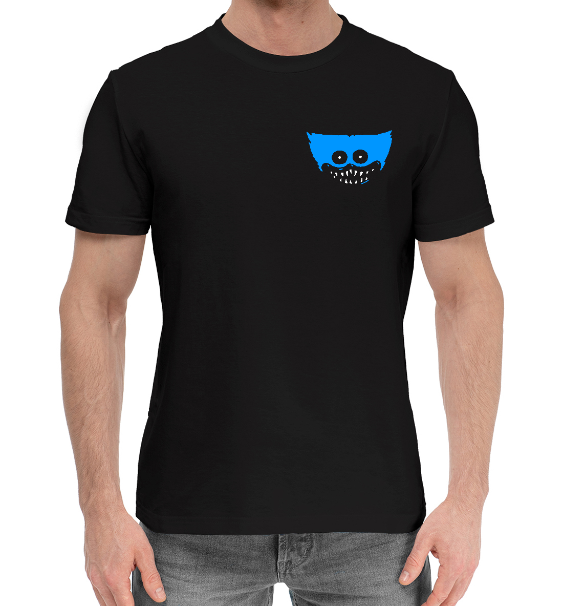 Мужская Хлопковая футболка с принтом Poppy Playtime, артикул PPE-688016-hfu-2mp