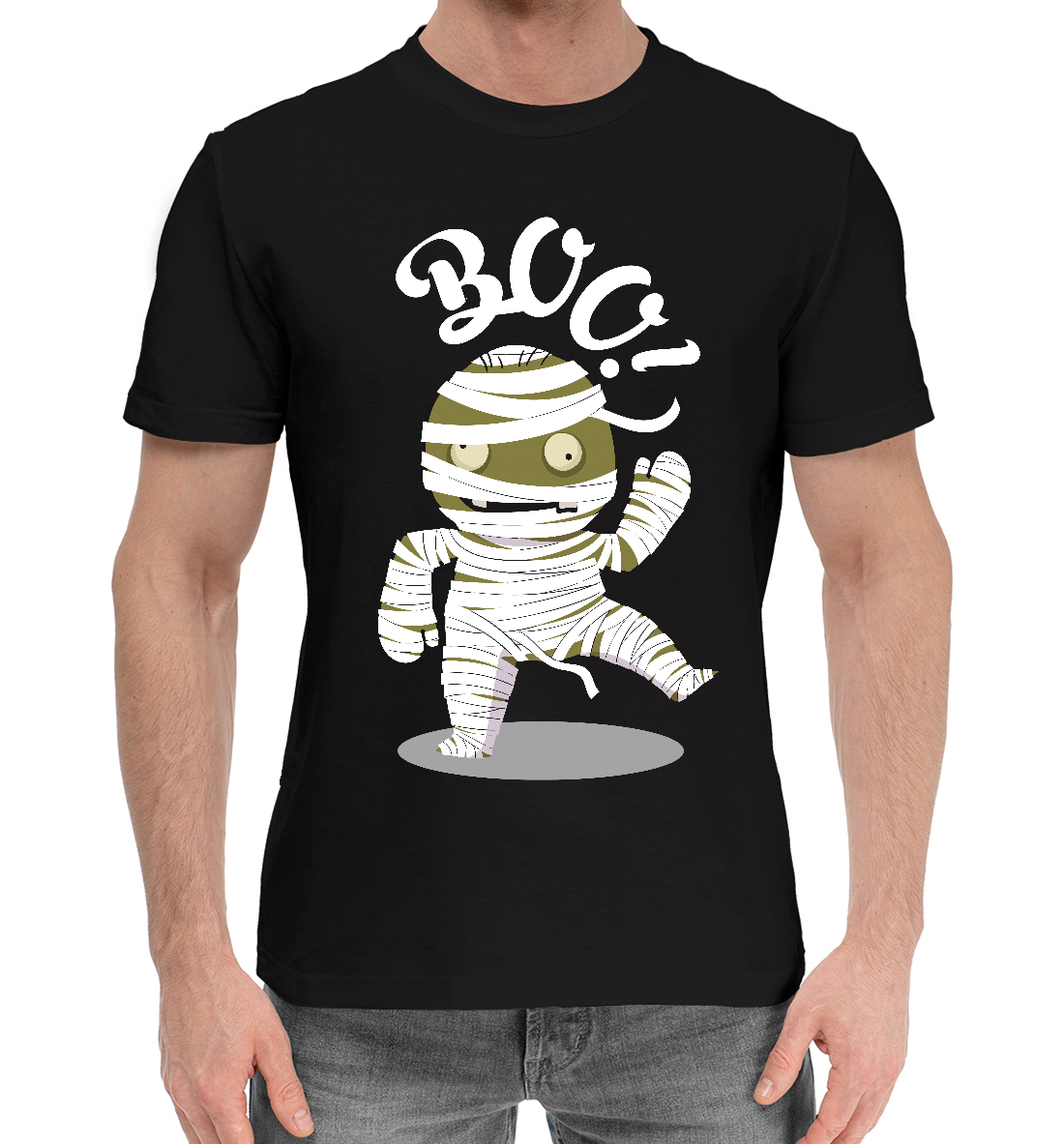 Мужская Хлопковая футболка с принтом Мумия, артикул HAL-415012-hfu-2mp