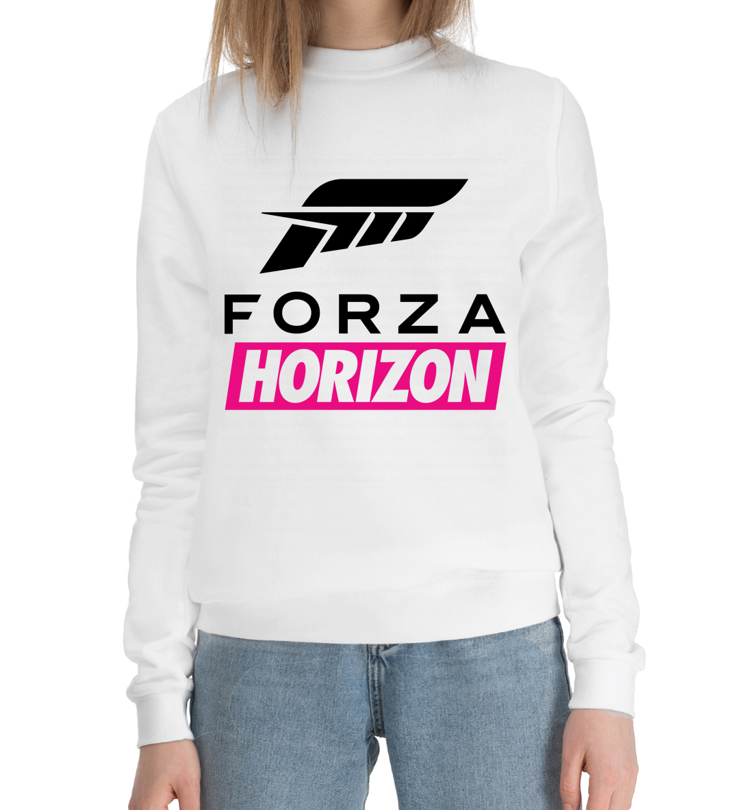Женский Хлопковый свитшот с принтом Forza Horizon, артикул RPG-433924-hsw-1mp
