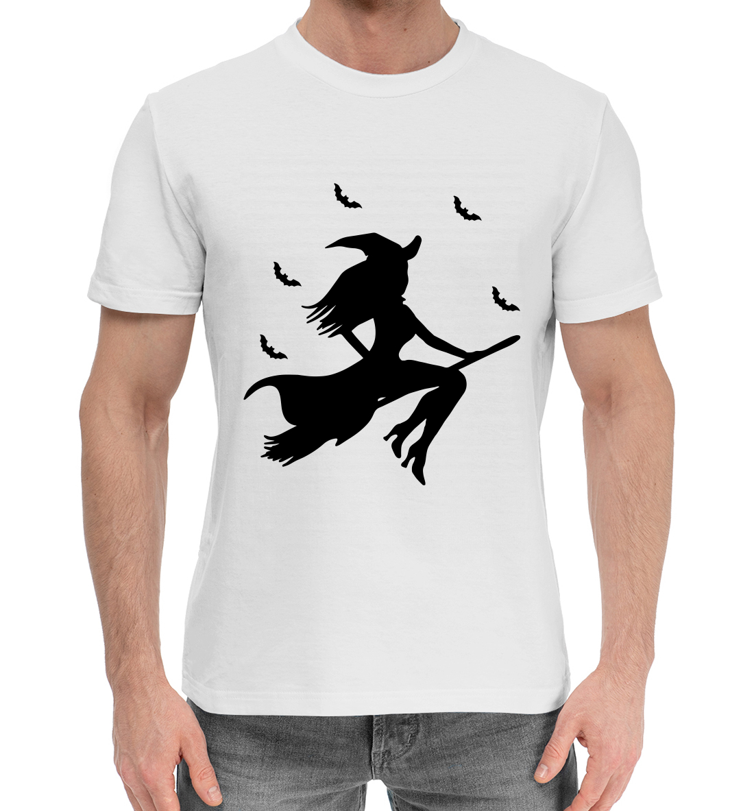 Мужская Хлопковая футболка с принтом Witch, артикул HAL-357373-hfu-2mp
