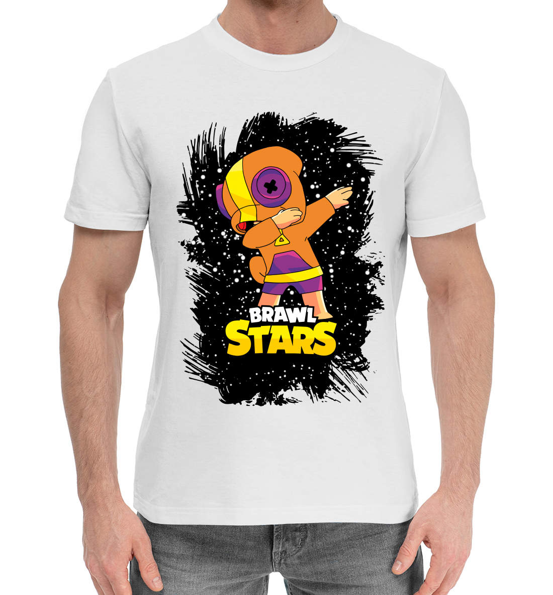 Мужская Хлопковая футболка с принтом Brawl Stars, артикул CLH-954850-hfu-2mp