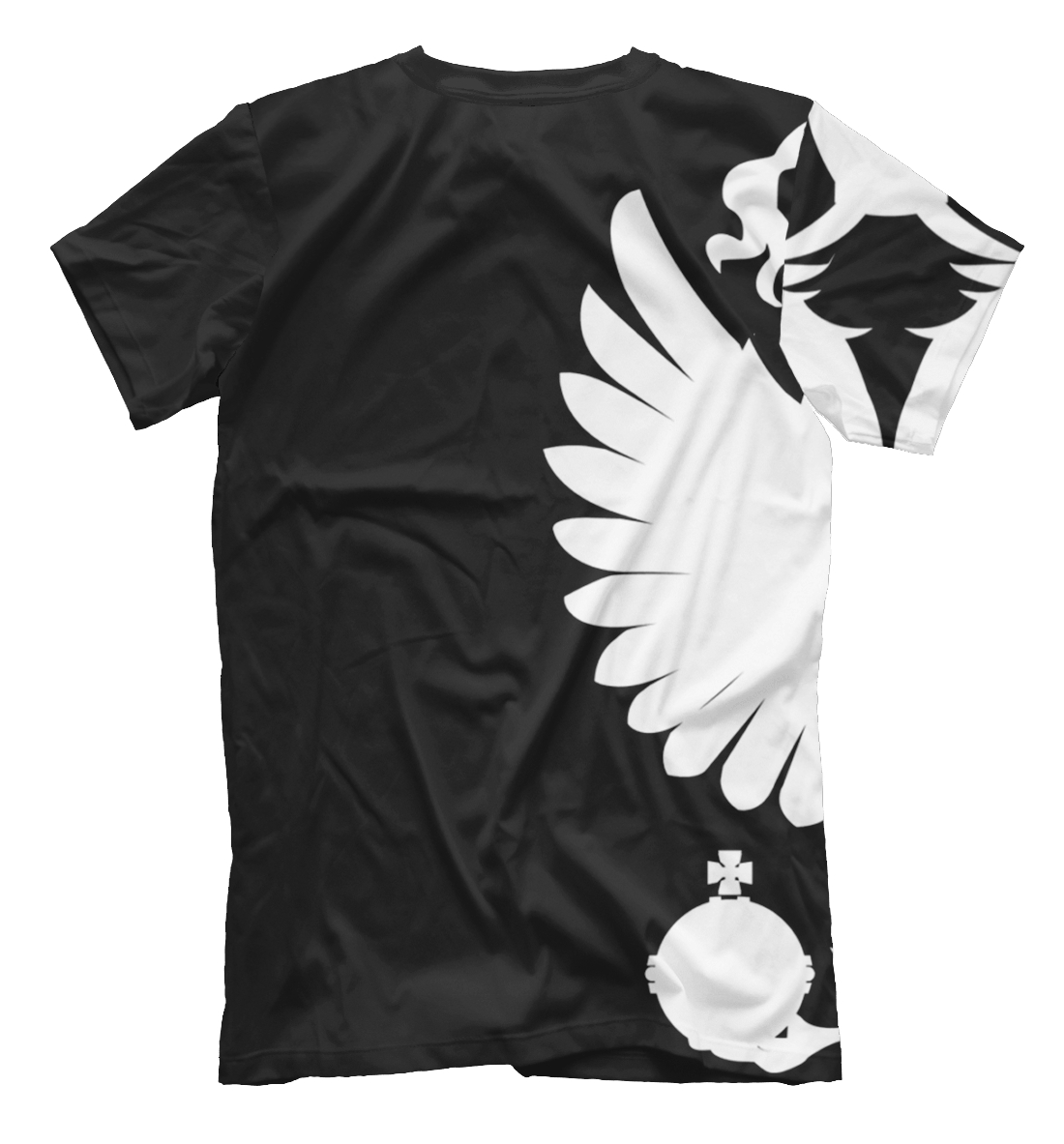 Мужская футболка с принтом Символика РФ САША  - фото 2-спина