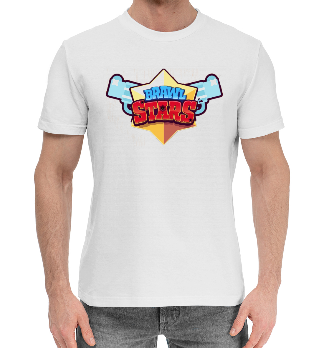 Мужская Хлопковая футболка с принтом Brawl Stars, артикул CLH-911588-hfu-2mp