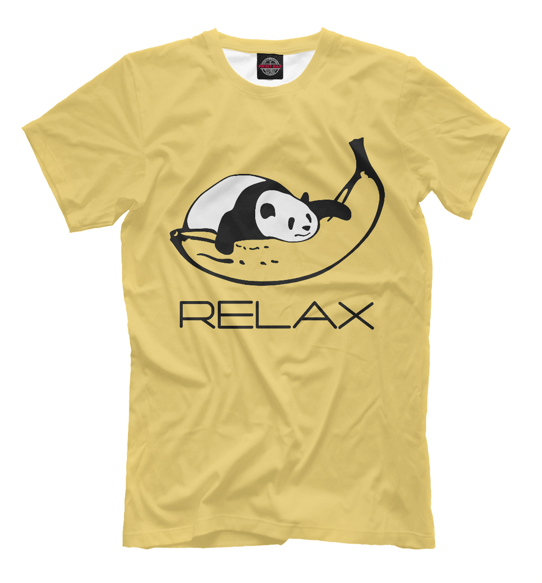 Мужская футболка с принтом Панда на банане