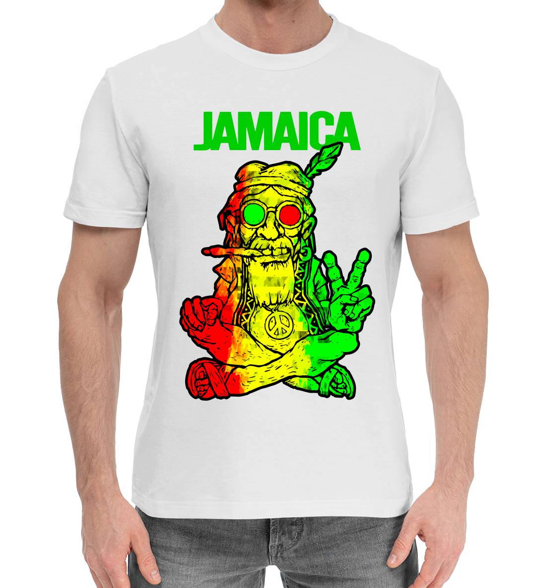 Женская хлопковая футболка с принтом Jamaica