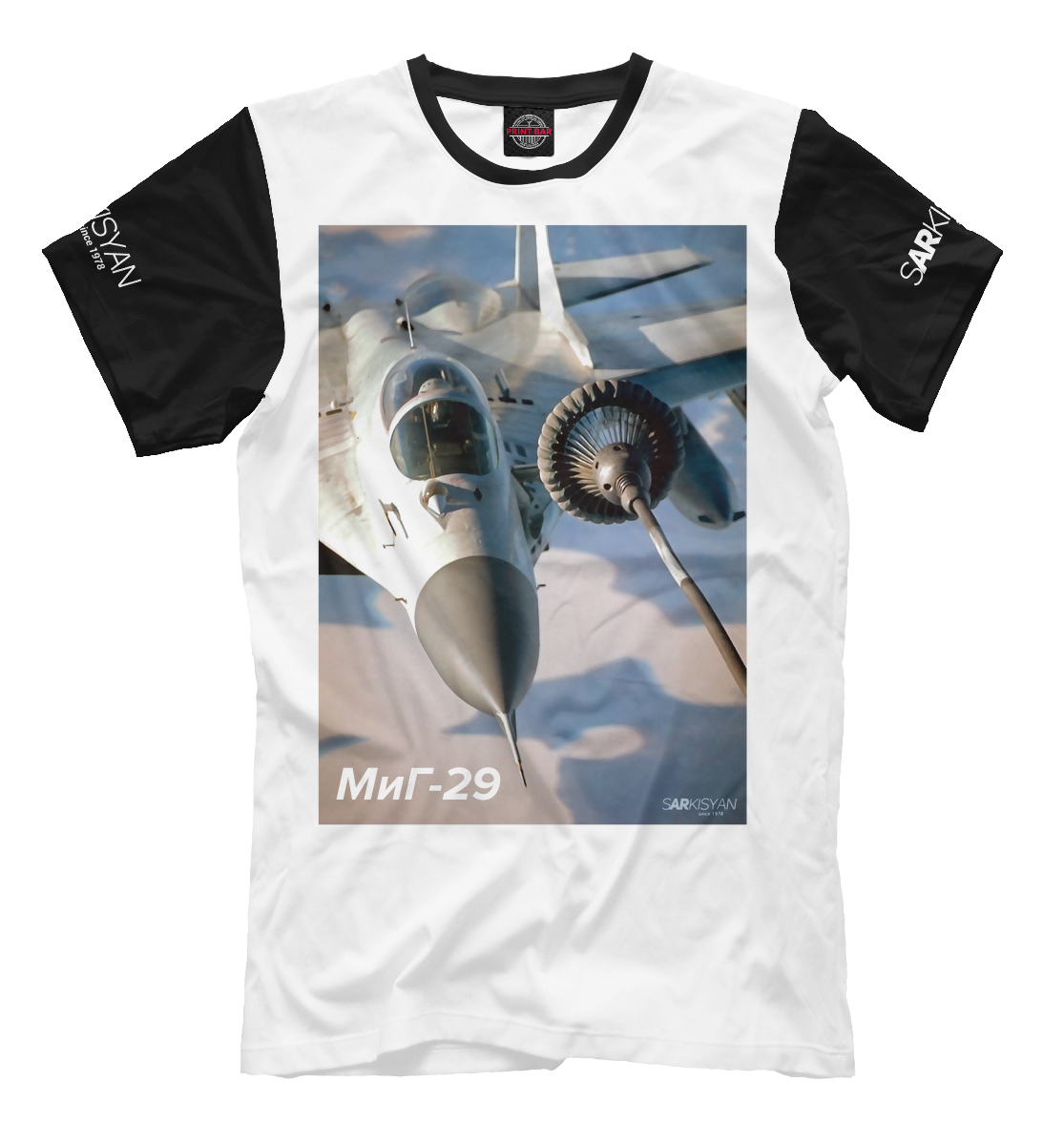 Мужская футболка с принтом МиГ-29