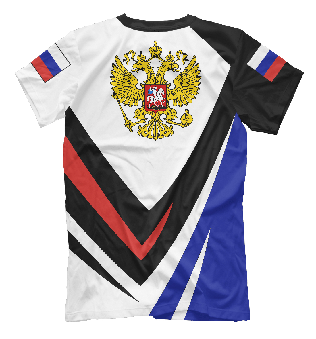 Мужская футболка Россия - флаг на рукавах (коллекции Символика РФ) за ...
