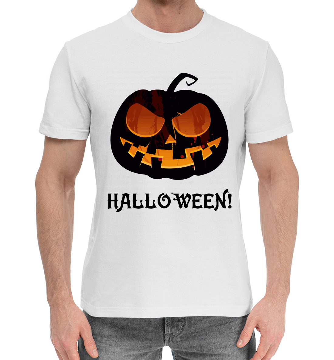 Мужская Хлопковая футболка с принтом Pumpkin, артикул HAL-388673-hfu-2mp
