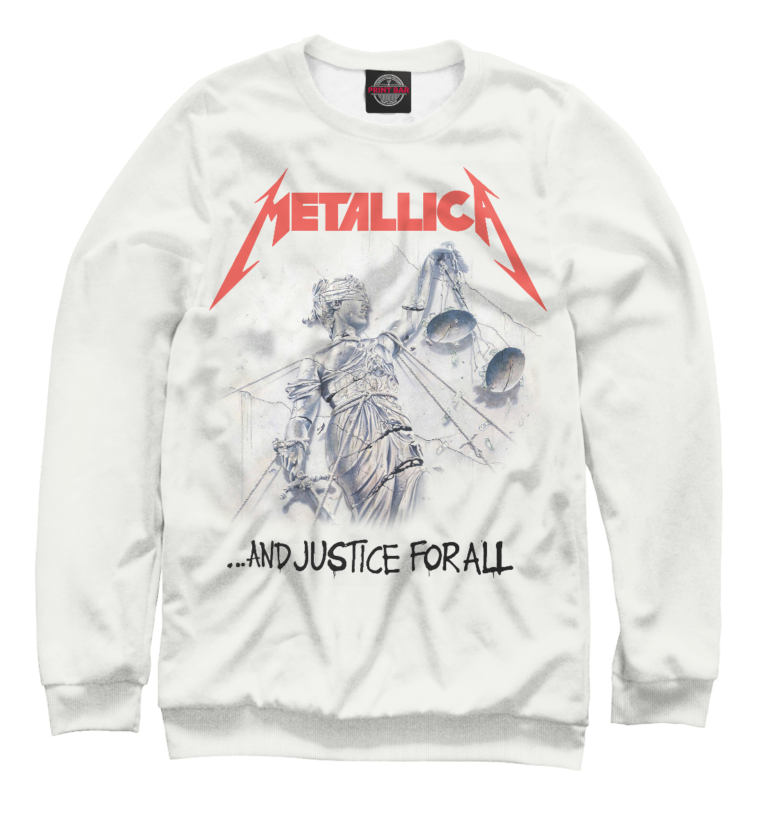 Мужской свитшот Metallica for all (Metallica) за 2699 ₽ на заказ с принтом  надписью купить в Print Bar (MET-550242) ✌