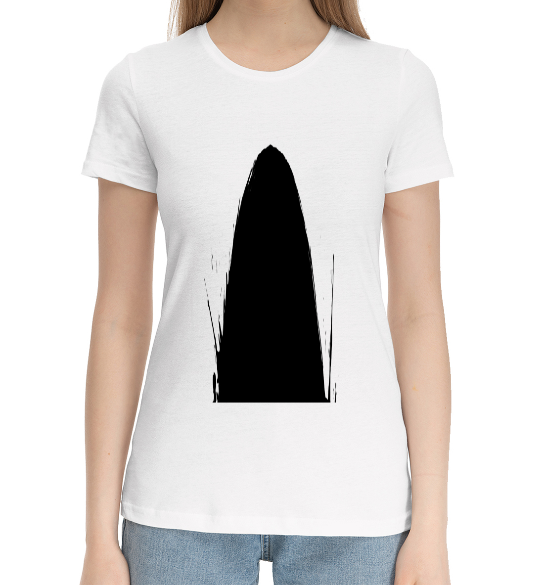 Женская Хлопковая футболка с принтом Крик, артикул HAL-757774-hfu-1mp