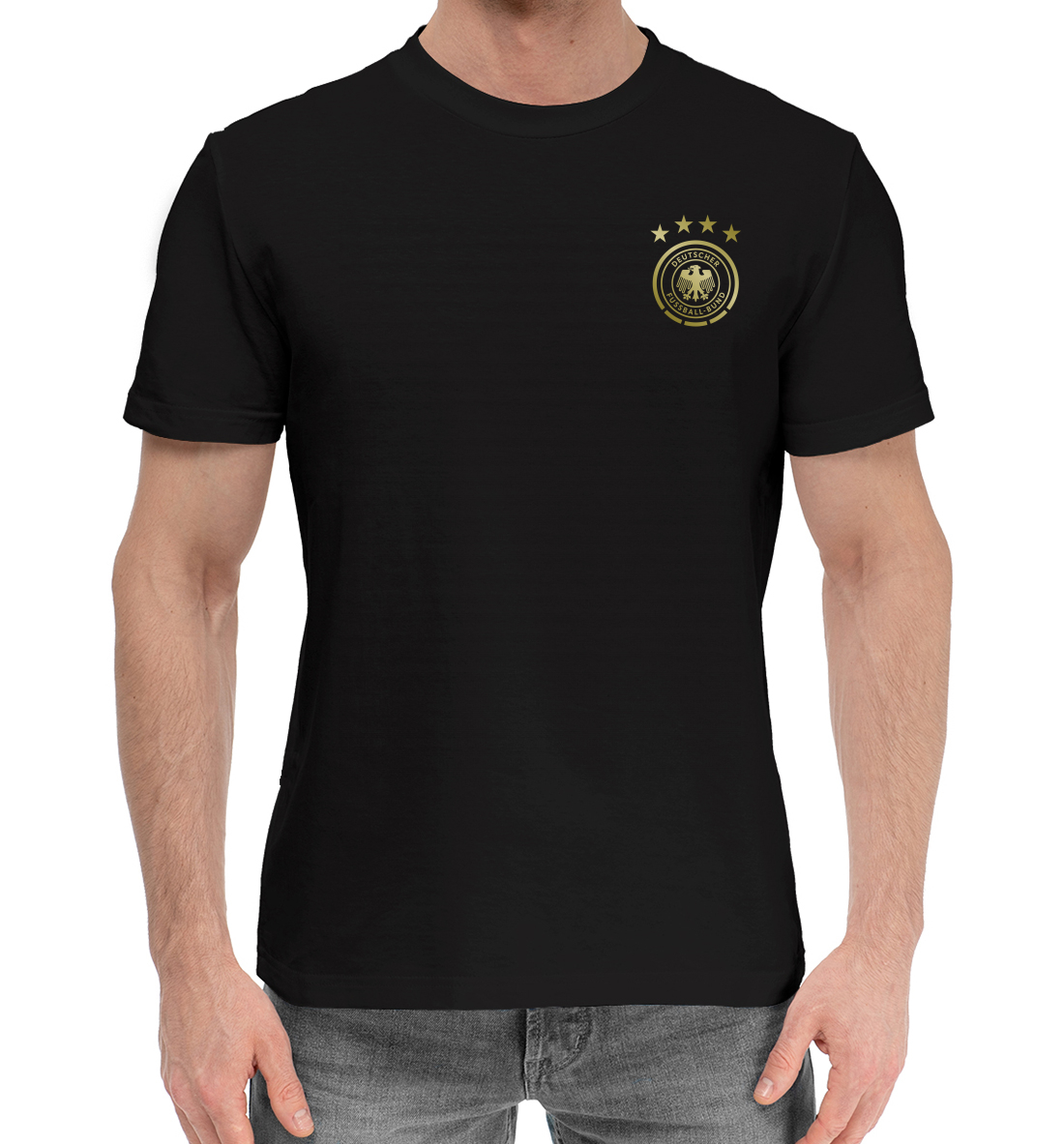 Мужская Хлопковая футболка Сборная Германии, артикул SGI-112666-hfu-2mp