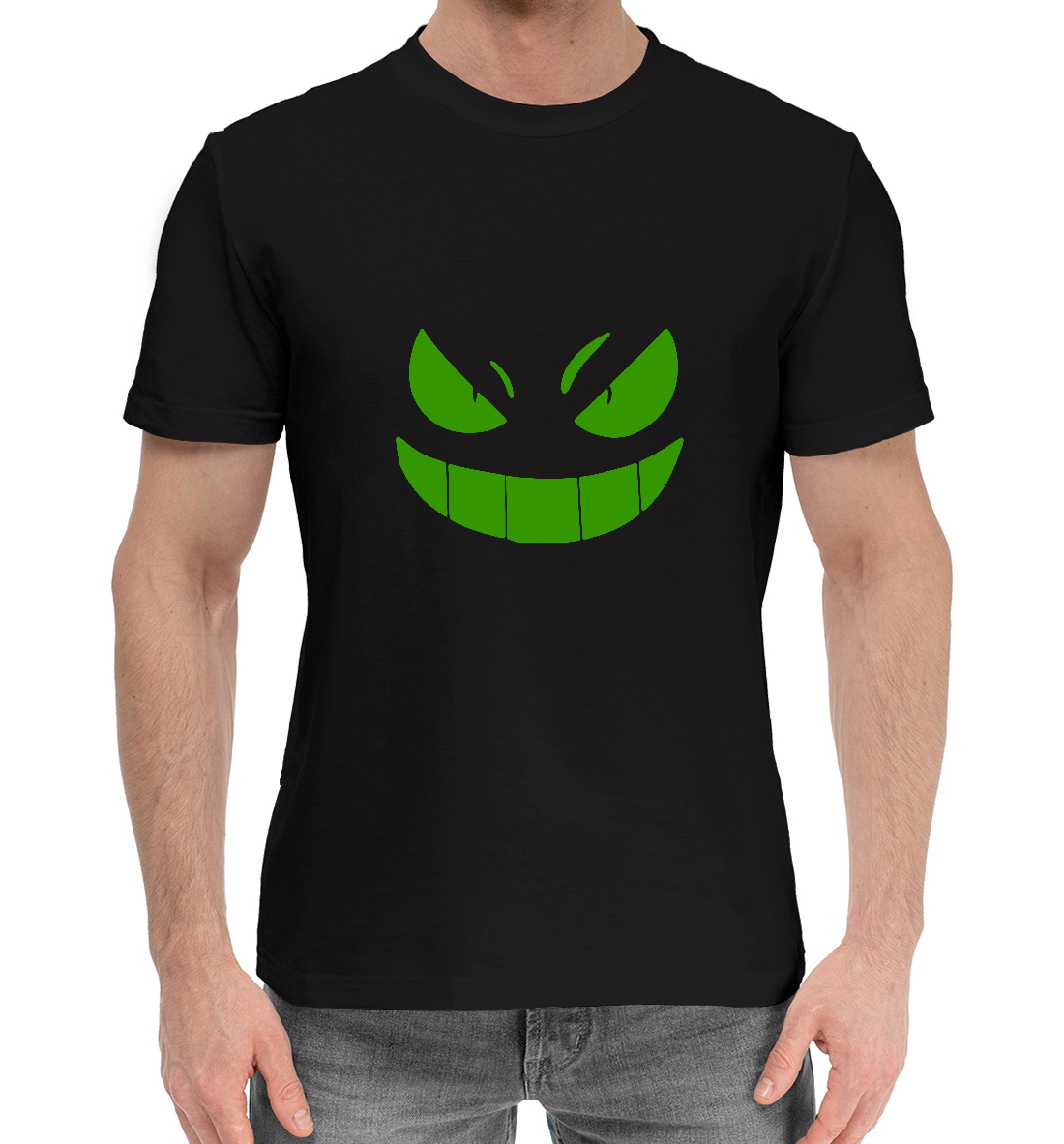 Мужская Хлопковая футболка с принтом Злое лицо, артикул HAL-770819-hfu-2mp