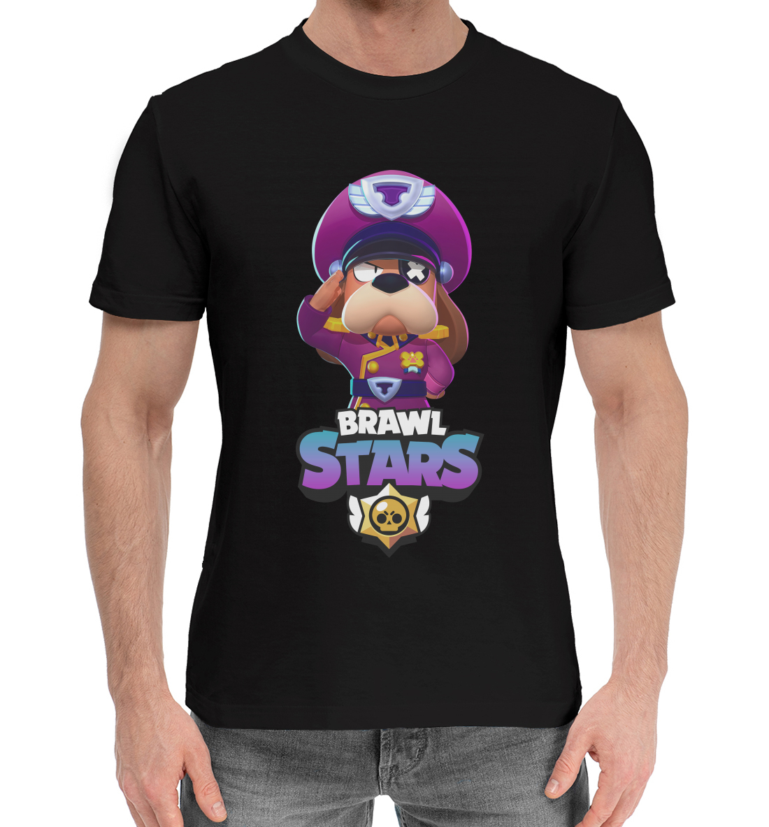 Мужская Хлопковая футболка с принтом Brawl Stars, артикул CLH-348550-hfu-2mp