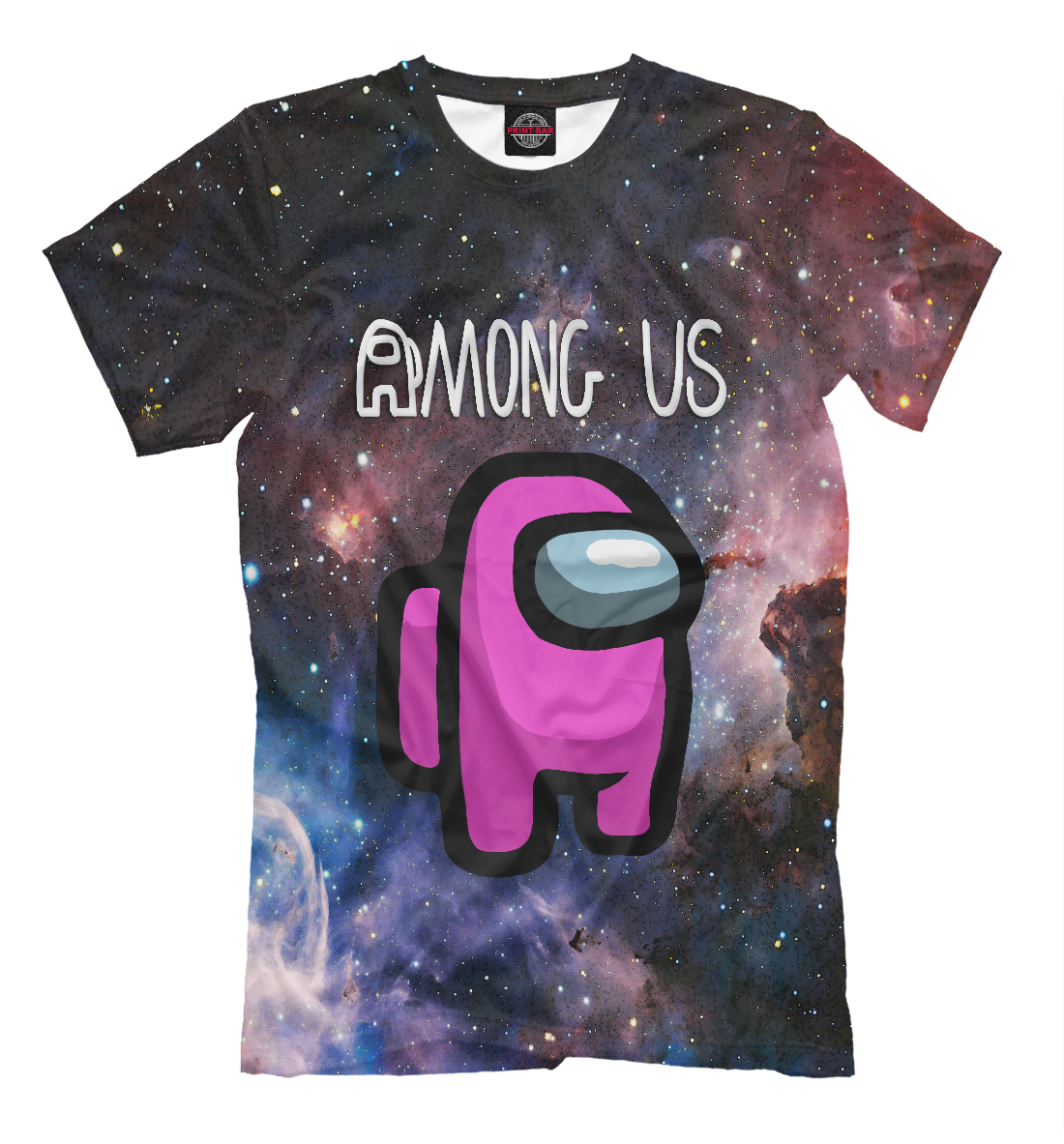 Мужская футболка с принтом Among Us Cosmos