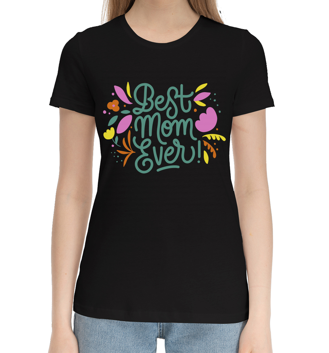 Женская Хлопковая футболка с принтом 8 марта, артикул MRT-334067-hfu-1mp