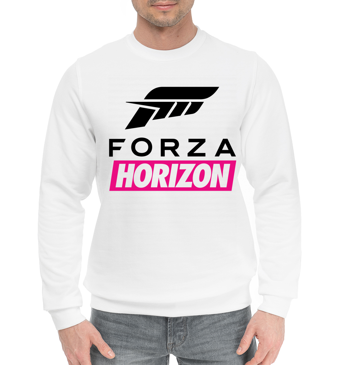 Мужской Хлопковый свитшот с принтом Forza Horizon, артикул RPG-433924-hsw-2mp