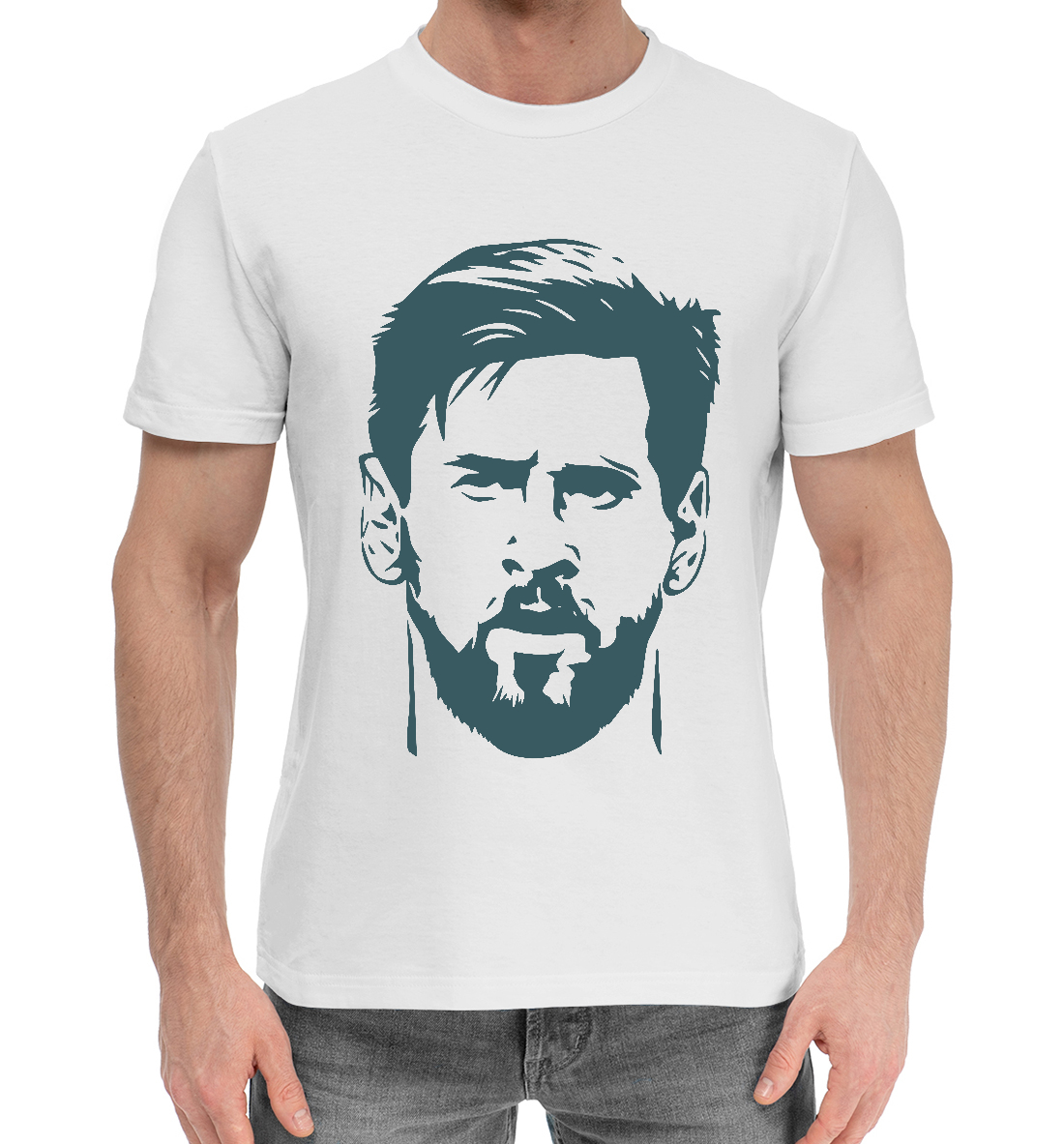 Мужская Хлопковая футболка Messi, артикул FTO-825949-hfu-2mp