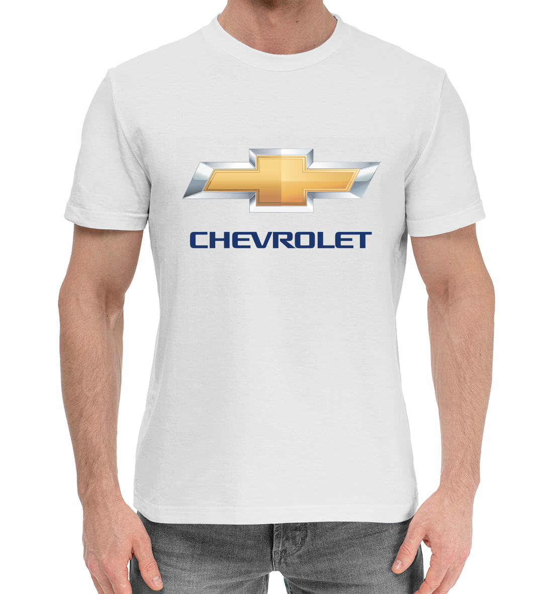 Женская хлопковая футболка с принтом Chevrolet