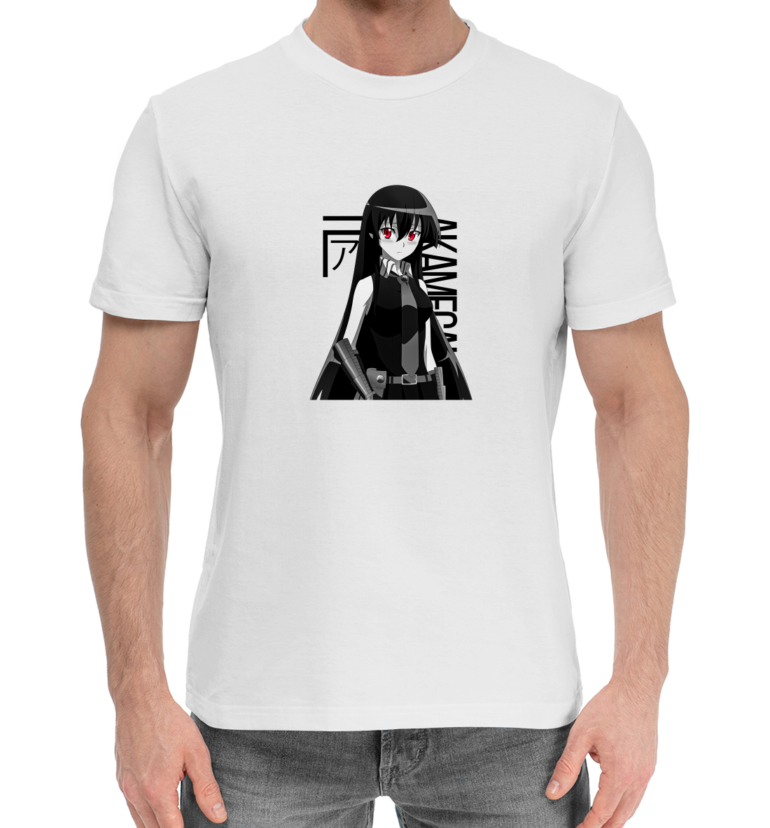 Мужская Хлопковая футболка с принтом Убийца Акамэ, артикул ANR-506748-hfu-2mp
