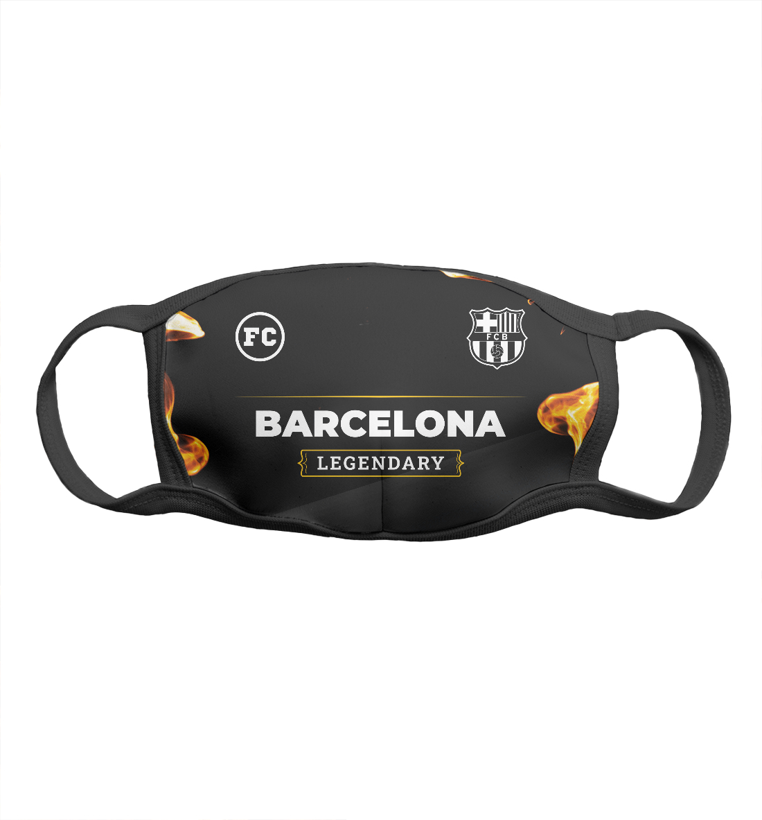 Маска тканевая с принтом Barcelona Sport Fire