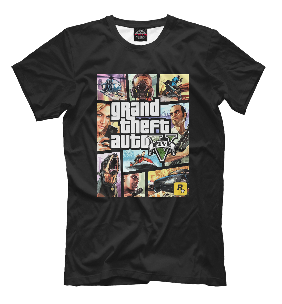 Мужская футболка с принтом GTA Online / ГТА 5