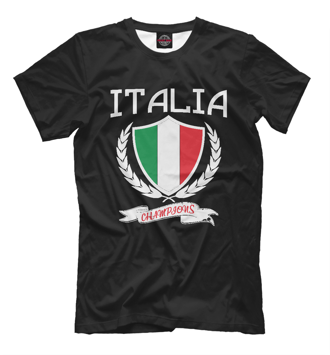 Мужская футболка с принтом Italia Champions