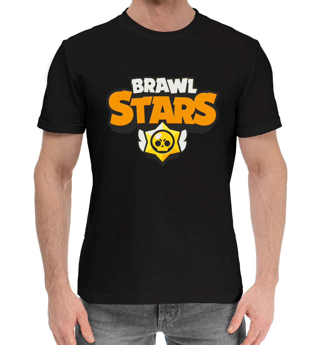 Мужская Хлопковая футболка с принтом Brawl Stars, артикул CLH-563096-hfu-2mp