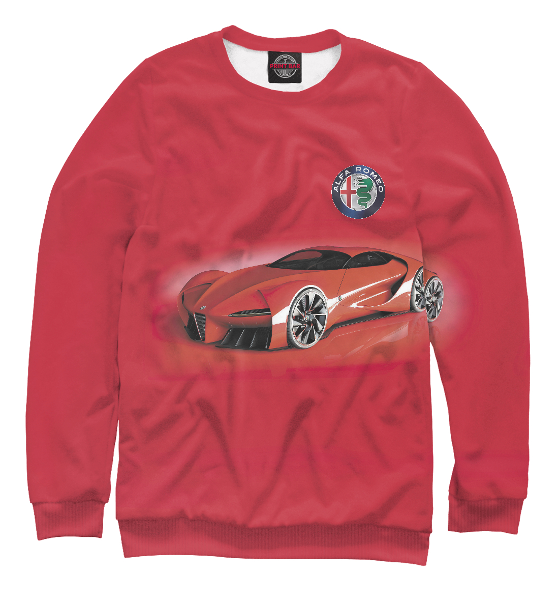 Мужской свитшот с принтом Alfa Romeo