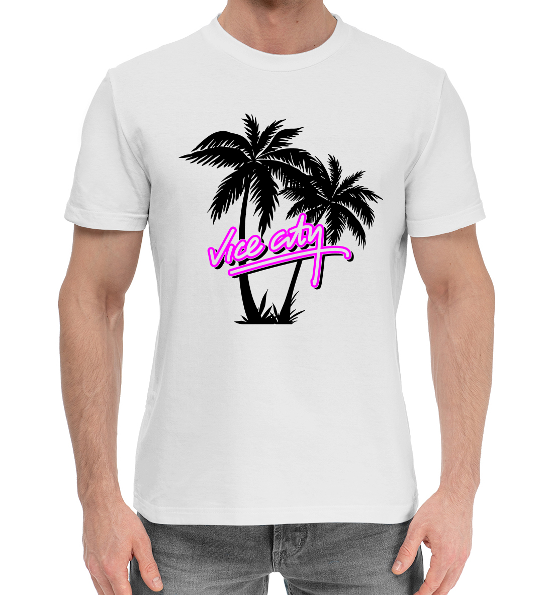 Мужская Хлопковая футболка с принтом Grand Theft Auto | GTA, артикул GTA-322577-hfu-2mp
