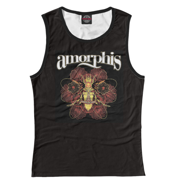 Майка для девочки с изображением Amorphis цвета Белый