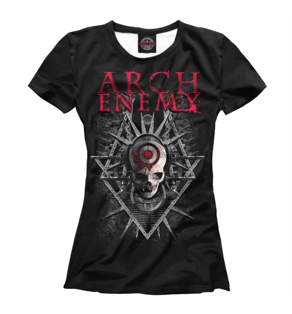 Женская футболка с изображением Arch Enemy цвета Белый