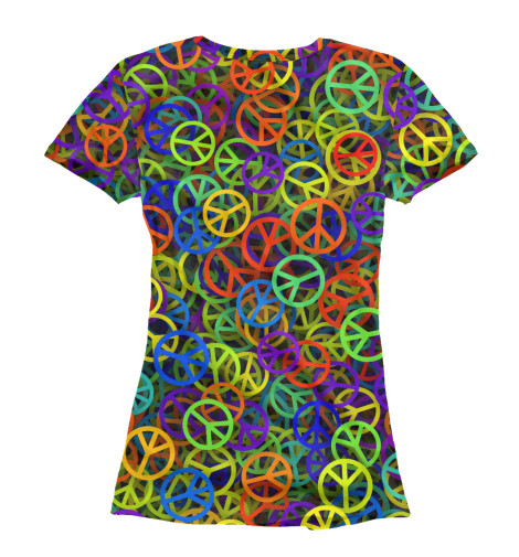 

Футболки Print Bar, Белый, Символ мира. Радужная текстура