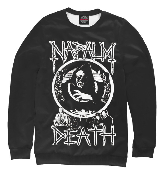 Женский свитшот с изображением Napalm Death цвета Белый