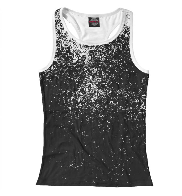 Женская майка-борцовка с изображением Белые брызги цвета Белый