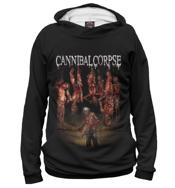 Женское худи с изображением Cannibal Corpse цвета Белый