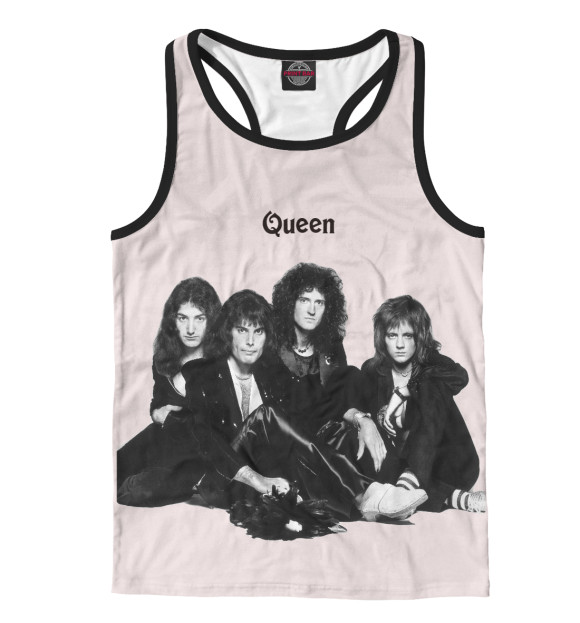 Мужская майка-борцовка с изображением Queen цвета Белый