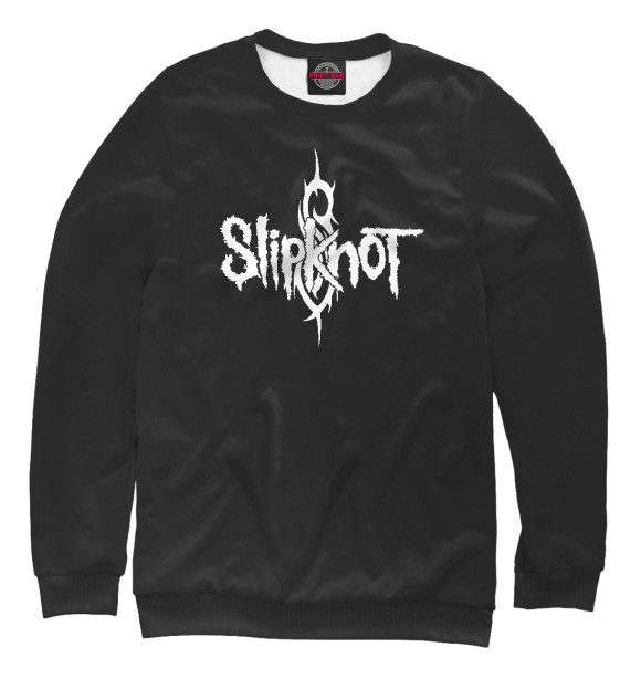 Мужской свитшот с изображением Slipknot цвета Белый