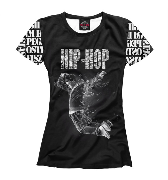 Женская футболка с изображением Хип-Хоп цвета Белый