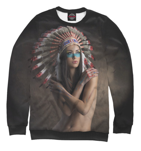 

Свитшоты Print Bar, Белый, Девочка-индеец